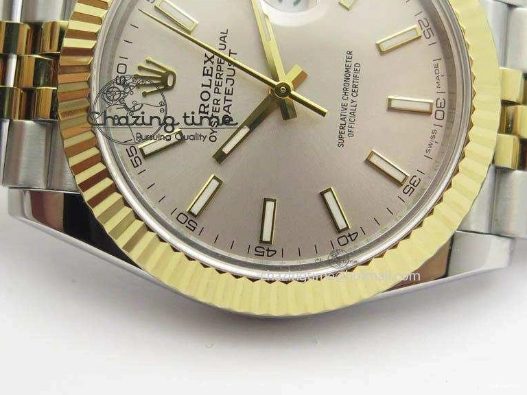 Jubilee YG Best Edition 41mm Bracelet Silver A2813 DateJust Maker BP Dial New Version II SS On 0422